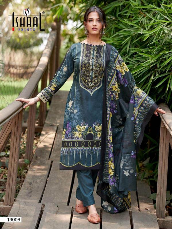 Ishaal Gulmohar 19 Fancy Pure Lawn Karachi Cotton Dress Materials